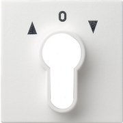 Выключатель / переключатель одноклавишный без подсветки белого глянцевого цвета