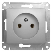 Кнопка с Н.О. контактом одноклавишная цвет алюминий