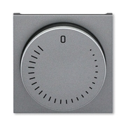 Кнопка с Н.О. контактом, переключатель одноклавишный цвет сталь / дымчатый чёрный