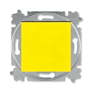 Кнопка с П.К. контактом, переключатель двухклавишный цвет жёлтый / дымчатый чёрный