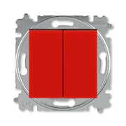 Кнопка с Н.О. контактом, переключатель одноклавишный цвет красный / дымчатый чёрный