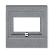 Кнопка с Н.О. контактом, переключатель одноклавишный цвет сталь / дымчатый чёрный