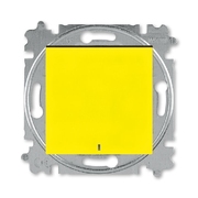 Перекрестный переключатель одноклавишный цвет жёлтый / дымчатый чёрный