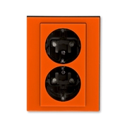 Рамка 1 пост цвет оранжевый / дымчатый чёрный