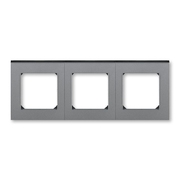 Розетка радио (R), телевизионная (TV) оконечная двойная цвет сталь / дымчатый чёрный