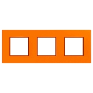Рамка 3 поста цвет оранжевый
