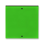 Переключатель одноклавишный цвет зелёный / дымчатый чёрный