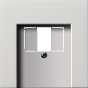 Кнопка с П.К. контактом, переключатель двухклавишный цвет белый глянцевый