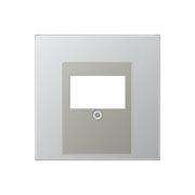 Клавиша одноклавишный с подсветкой и индикацией цвета алюминий