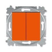 Переключатель одноклавишный цвет оранжевый / дымчатый чёрный
