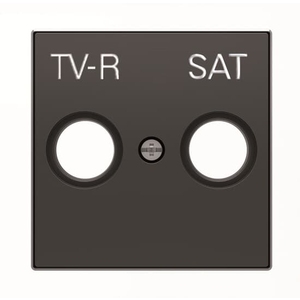 Накладка радио (R), спутниковая (SAT), телевизионная (TV) одиночная, оконечная, проходная двойная цвет черный бархат