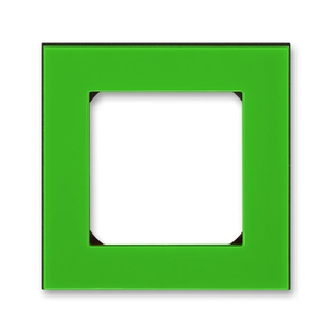 Рамка 1 пост цвет зелёный / дымчатый чёрный