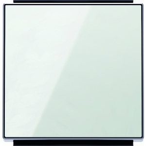 Накладка одноклавишная цвет белое стекло