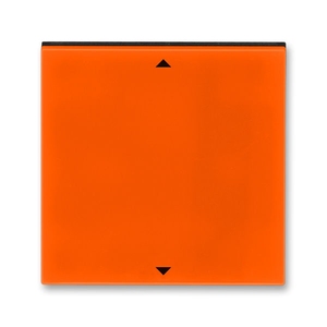 Выключатель жалюзи клавишный цвет оранжевый / дымчатый чёрный