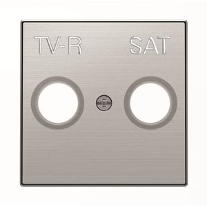Накладка радио (R), спутниковая (SAT), телевизионная (TV) одиночная, оконечная, проходная двойная цвет нержавеющая сталь