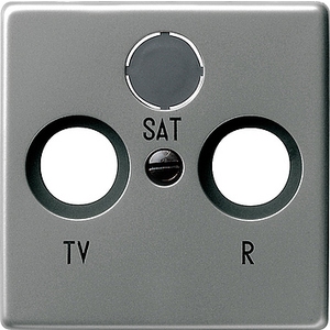 Накладка радио (R), спутниковая (SAT), телевизионная (TV) одиночная, оконечная, проходная двойная, тройная цвет нержавеющая сталь