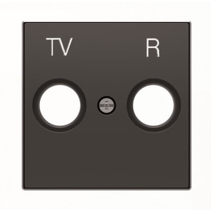 Накладка радио (R), телевизионная (TV) одиночная, оконечная, проходная двойная цвет черный бархат