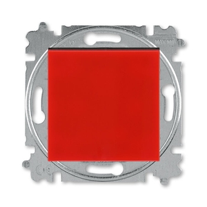Кнопка с Н.О. контактом, переключатель одноклавишный цвет красный / дымчатый чёрный