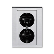 Кнопка с Н.О. контактом, переключатель одноклавишный цвет серебро / дымчатый чёрный
