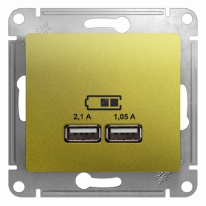 Розетка USB двойная цвет фисташковый