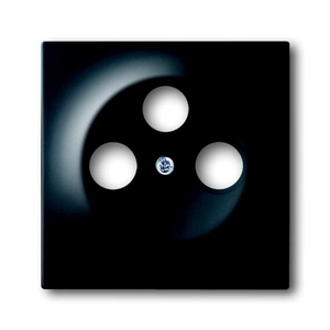 Накладка радио (R), спутниковая (SAT), телевизионная (TV) одиночная, оконечная, проходная тройная цвет черный бархат