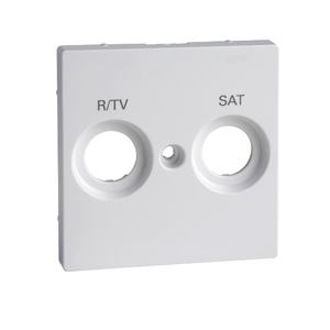 Накладка радио (R), спутниковая (SAT), телевизионная (TV) одиночная, оконечная, проходная двойная цвет активный белый