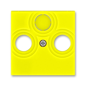 Накладка радио (R), спутниковая (SAT), телевизионная (TV) одиночная, оконечная, проходная двойная, тройная цвет желтый