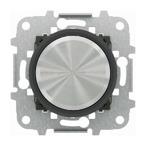 Светорегулятор (диммер) 60-500 Вт/ВА, кольцо в цвете черное стекло