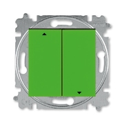 Перекрестный переключатель одноклавишный цвет зелёный / дымчатый чёрный