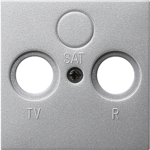 Накладка радио (R), спутниковая (SAT), телевизионная (TV) одиночная, оконечная, проходная двойная, тройная цвет алюминий