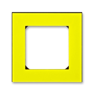 Рамка 1 пост цвет жёлтый / дымчатый чёрный