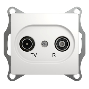Розетка радио (R), телевизионная (TV) оконечная двойная цвет белый