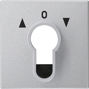 Выключатель / переключатель одноклавишный без подсветки цвета алюминий 