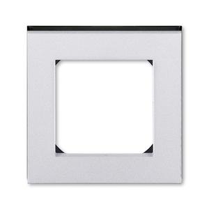 Рамка 1 пост цвет серебро / дымчатый чёрный