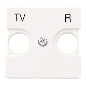 Накладка радио (R), телевизионная (TV) одиночная, оконечная, проходная двойная цвет белый