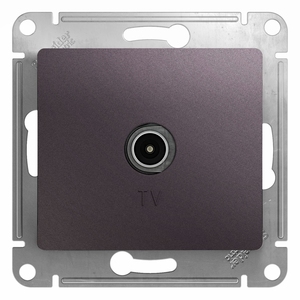 Розетка телевизионная (TV) одиночная одинарная цвет сиреневый туман